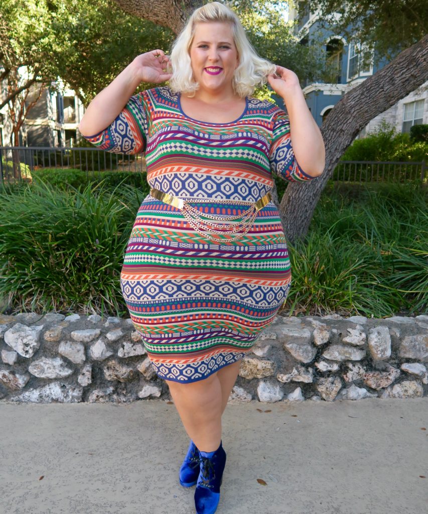 Plus Size Outfit Inspiration: Funky Fair Isle - Glitter + Lazers