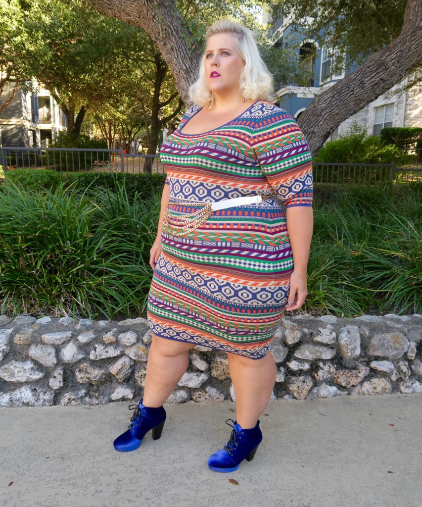 Plus Size Outfit Inspiration: Funky Fair Isle - Glitter + Lazers